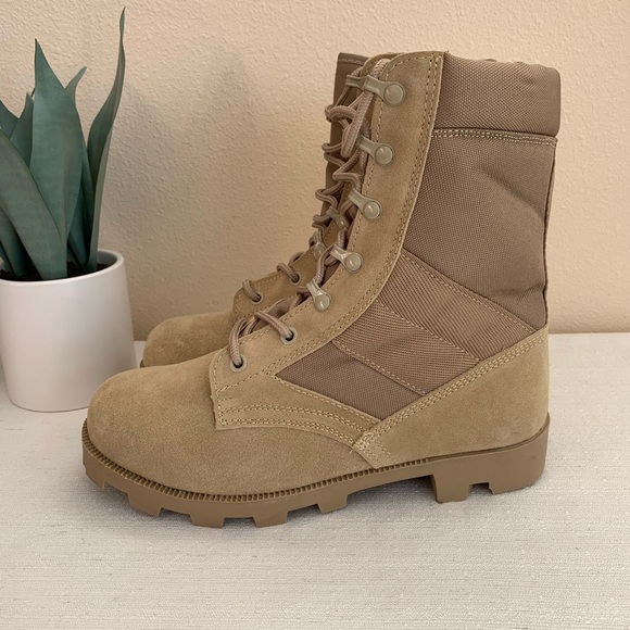 New Rothco Sand Suede Lace Up Combat Jungle Boots Men’s 9W - Picture 6 of 12